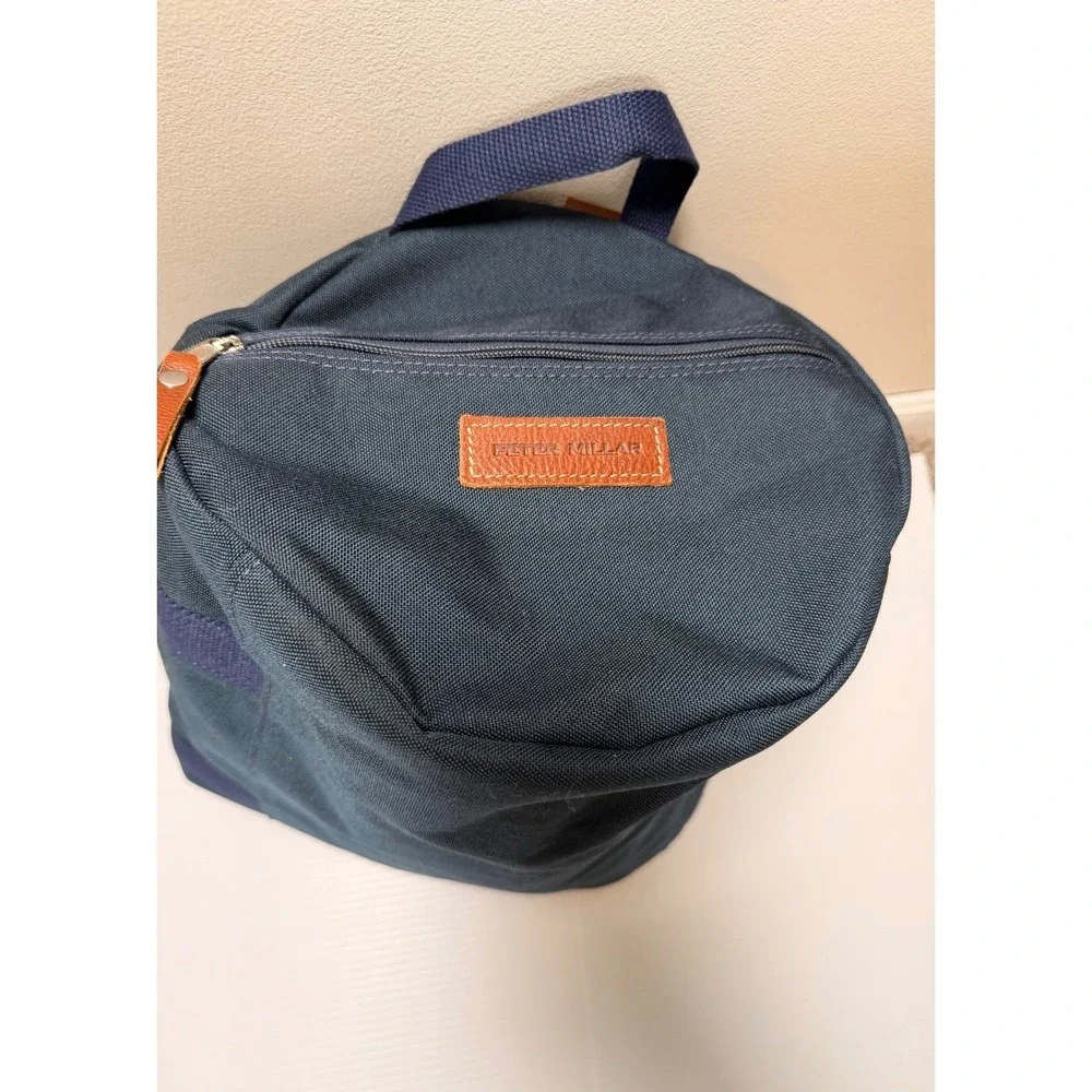 Peter Millar Barstool Classic 2022‎ Duffle Bag Navy Canvas Leather Trim